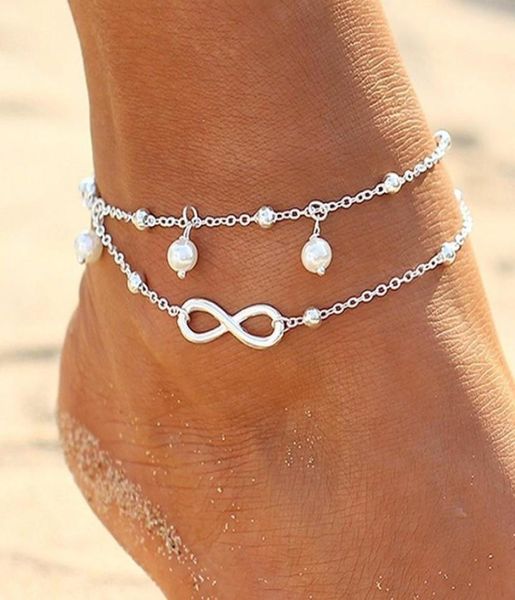 

1pc summer beach ankle infinite foot jewelry anklets ankle bracelets for women8501576, Red;blue