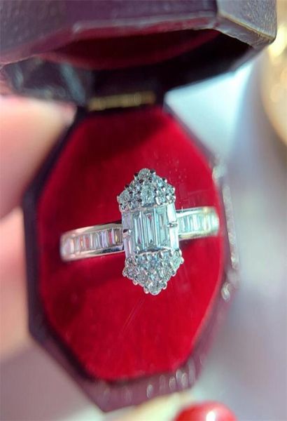 

size 610 victoria brand new luxury jewelry 925 sterling silver t princess cut white z cz diamond gemstones women wedding band2462869, Slivery;golden