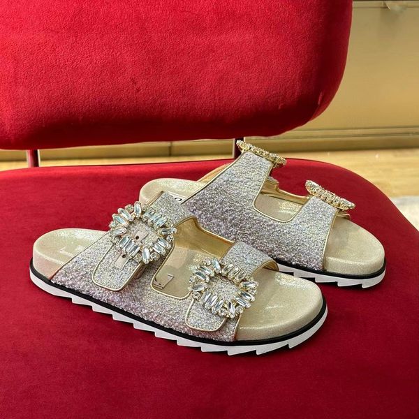 

latest designers slippers button light colour wedge heel mules 100% leather thick bottom flower women shoes heeled platform beach summer wom, Black