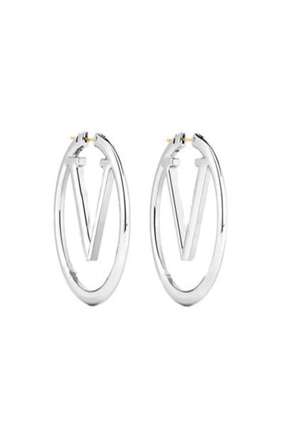 

luxury earrings womens hoop earring wedding jewelry gold silver plated big circle stud designer letters dainty fashion heart huggi1711623, Golden;silver