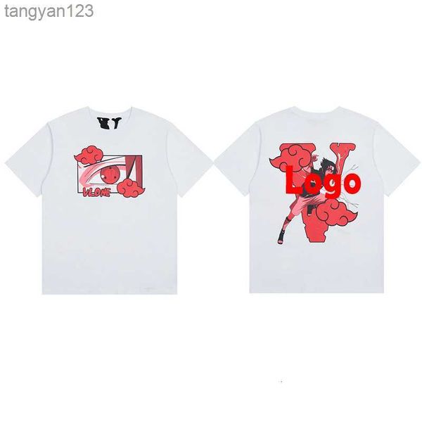 

summer cotton shirt big v 22 lone designer short-sleeved boy and girl t-shirt hip-hop loose oversize sweatshirt ins new classic print 0045, White;black