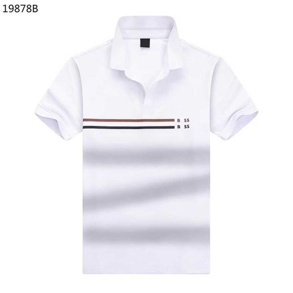

boss mens polo shirt fashion men's t-shirt luxury collar breathable summer boss business designer polo shirts size m-xxxl 8bkf, White;black