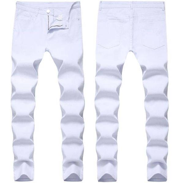 

skinny mens white jeans cool men jeans stretch slim fit denim biker jeans h324s1598784, Blue