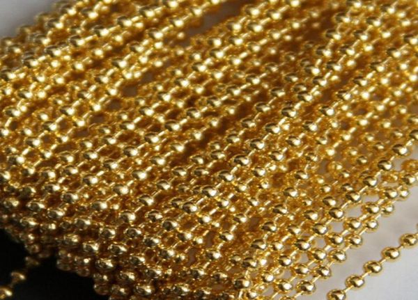 

15mm2mm24mm3mm4mm6mm selling 10 meters lot gold plated stainless steel bead chainjewelry findingdiy necklace bracelet7886995, Silver