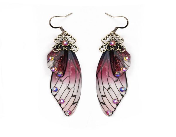 

earrings femininity long bride personality fashion animal simulation wing earrings whole butterfly wing earrings9643895, Golden;silver
