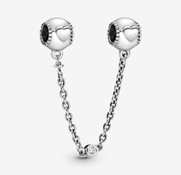 

100 925 sterling silver raised hearts safety chain charm fit original european charms bracelet fashion jewelry accessories5650851, Bronze;silver