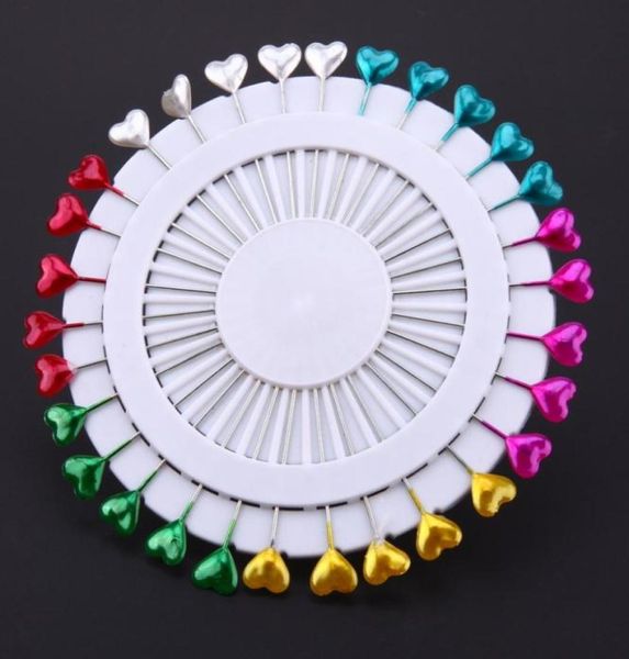 

360 pcsset lovely colorful love heart bead pearl head pin dressmaking straight pins 2847246, Silver