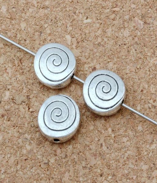 

200pcs antique silver aalloy round shape swirl spacer beads 10mm for jewelry making bracelet necklace diy accessories4757860, Bronze;silver