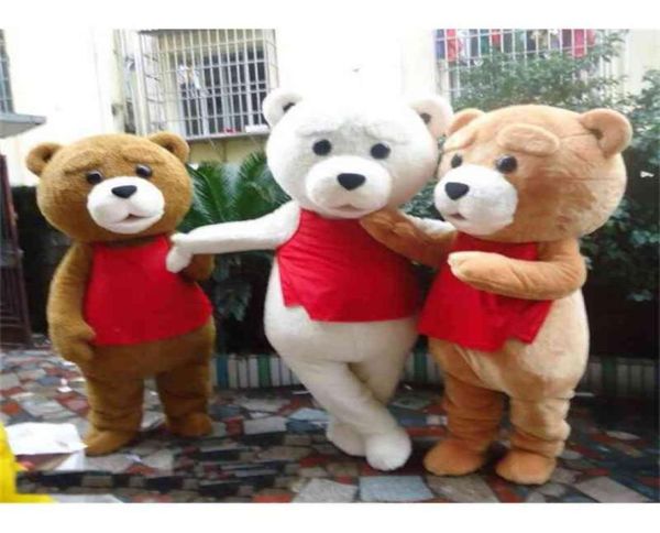 

2019 factory new tedy costume fur teddy bear mascot costume2973296, Red;yellow