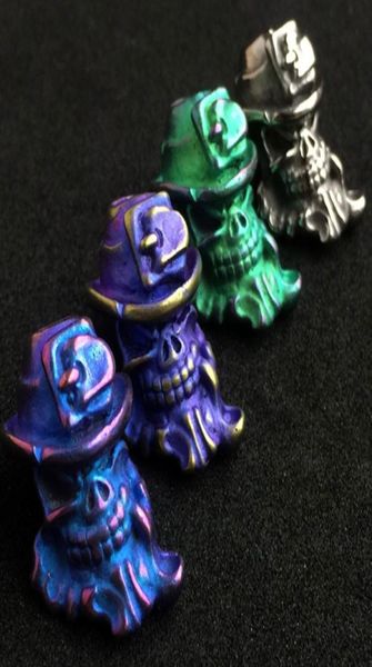 

titanium tc4 full beard man knife plummet bead ornament anodized color 6mm hole diameter 74g2475988