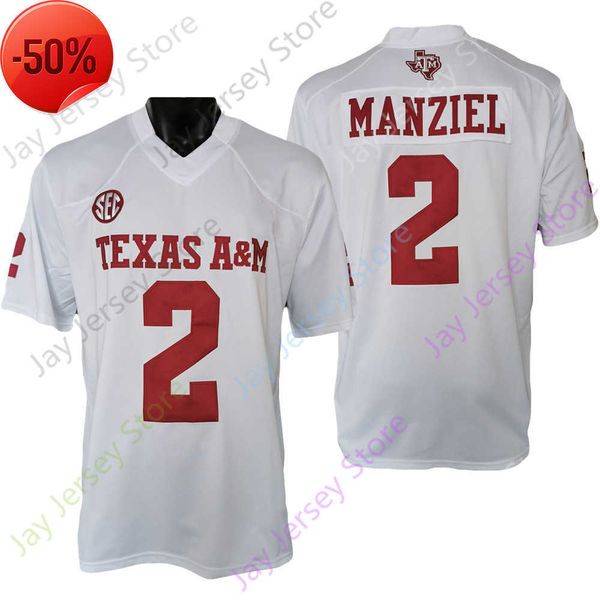 

texas a m aggies football jersey ncaa college johnny manziel white size s-3xl all stitched youth men, Black;red