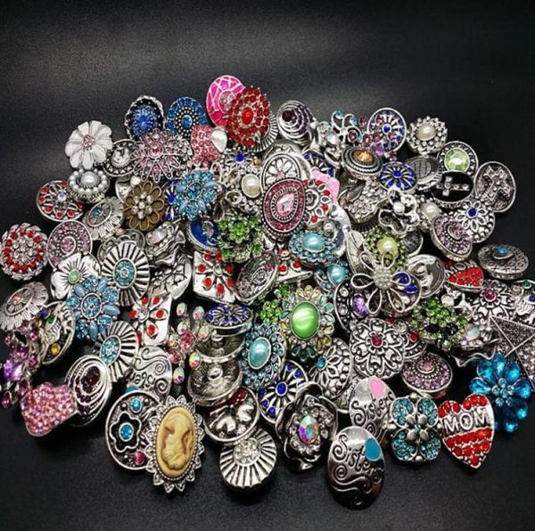

whole assorted 100pcs antique silver 18mm ginger snap charms diy buttons with cz rhinestone brand new mix designs11541052685995, Golden;silver