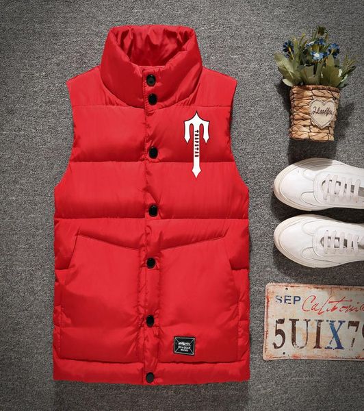 

men's vests sleeveless jackets coat winter warm thicken heated vest trend brand male sportswear down jacket windproof clothes 221119446, Black;white