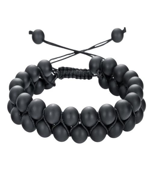 

bead chakra bracelet 7 chakras healing crystals strand bracelets yoga stone beads meditation relax anxiety bangle for womens mens2761587, Black