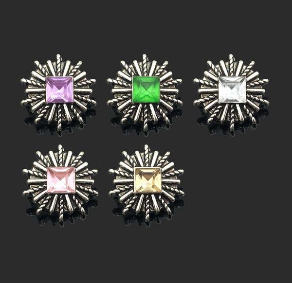 

interchangeable flower 030 rhinestones metal snap buttons fit 12mm snap button bracelets earrings necklace for women7450741