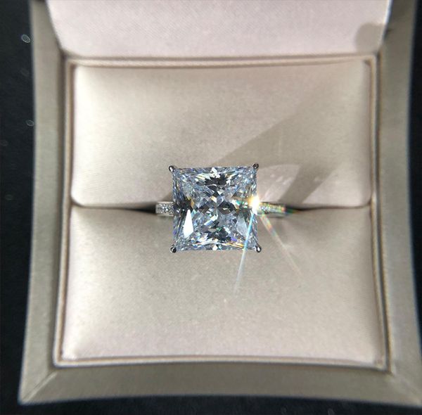 

real silver 925 jewelry 12mm lab moissanite diamond wedding engagement rings for women party valentines ring gifts3447381