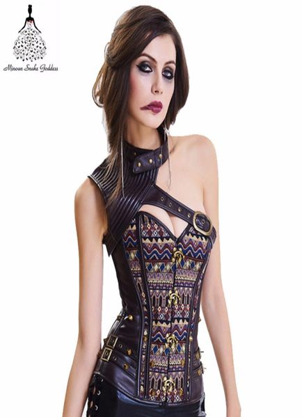 

corset bustier gothic clothing steampunk corset bodysuit women clothing armor bustier with shoulder bolero steel boned corset6444218, Black;white