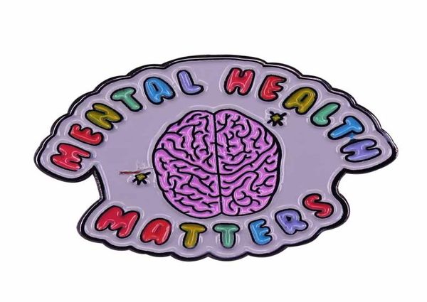 

mental health matters mini pastel soft enamel pin self care anxiety awareness brooch positive happy reminder1125295, Gray