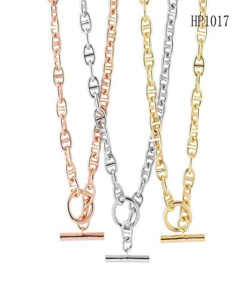 

whole fashion necklace stainless steel jewelry gold chains h designer jewelry womens necklace pig nose chain necklace valentin1169793, Silver