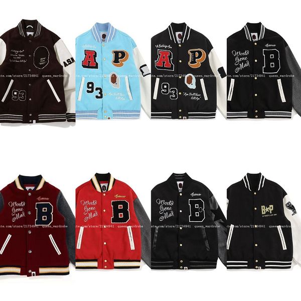 

mens ape jackets designer jacket hoodie a bathing ape men hoodies designer hoodie mens streetwear jackets for clothes men baseball uniform, Black;brown