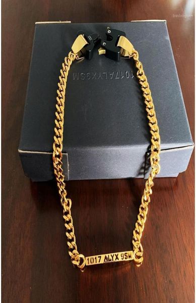 

1017alyx9sm buckle necklace fashion men women alyx metal openwork letters chains2774701, Silver