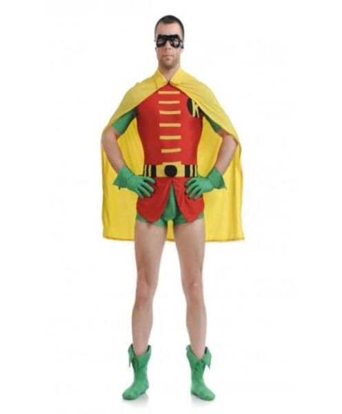 

robin original dick grayson robin costume halloween cosplay party zentai suit74788346438972, Black
