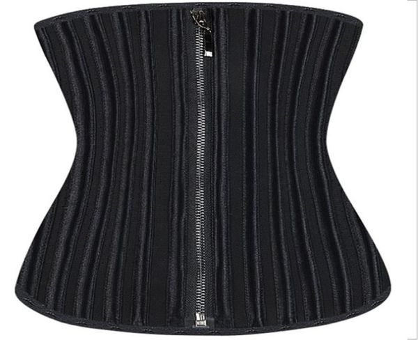

bustiers corsets 29 steel boned latex waist trainer corset zip up rubber bustier super tight korse plus size femme gorset underb9603374, Black;white