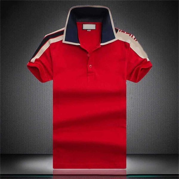 

21sp summer 100%cotton men polo t-shirt est print fashion clothing shirt trend short sleeve tshirtm-3xl 3ul3, White;black