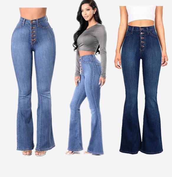 

2020 new fashion lady denim pants women retro solid jeans ripped pencil trousers street skinny high waist lady pants h09088592151, Blue