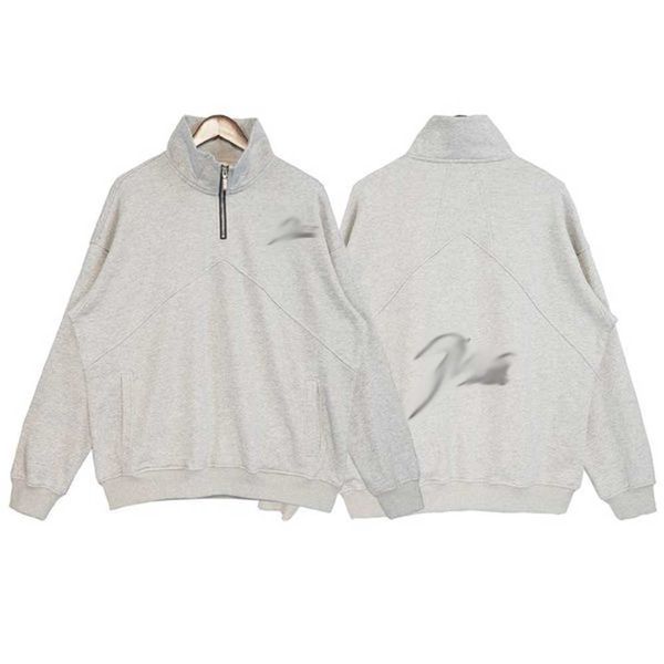 

mens hoodies sweatshirts european and american half zipper solid color men sweater stitching letter embroidery o3tt, Black