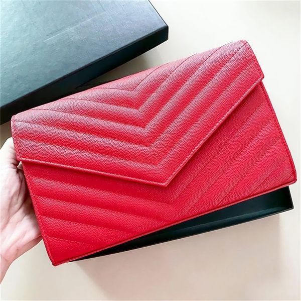 

clutch flap handbag envelope underarm bags women's mens genuine leather luxury designer messenger bag for woman tote metal chain gold s