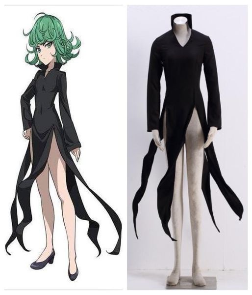 

one punch man tatsumaki cosplay costume halloween0123457744596, Black