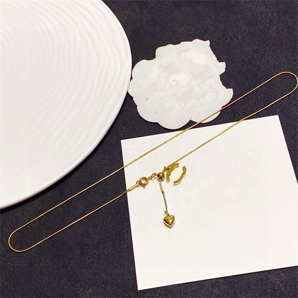 

women's brand jewelry pendant necklace double letter designer ccity gold silver necklaces girl chokers man 512