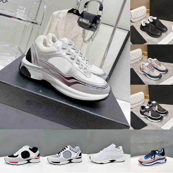 

designer sneakers men women casual shoes vintage calfskin trainers fashion reflective shoe suede leather platform shoe, Black