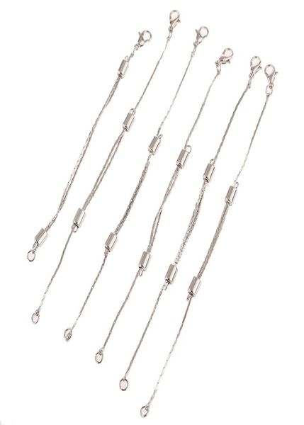 

extension chains copper stainless steel adjustable movable necklace chain for diy jewelry making findings bracelet necklace8558781, Silver
