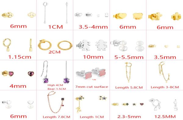 

fahmi 2022 new style 100 925 sterling silver bear trend fashion ladies beautiful classic earrings jewelry factory direct wholesal9027261, Golden;silver