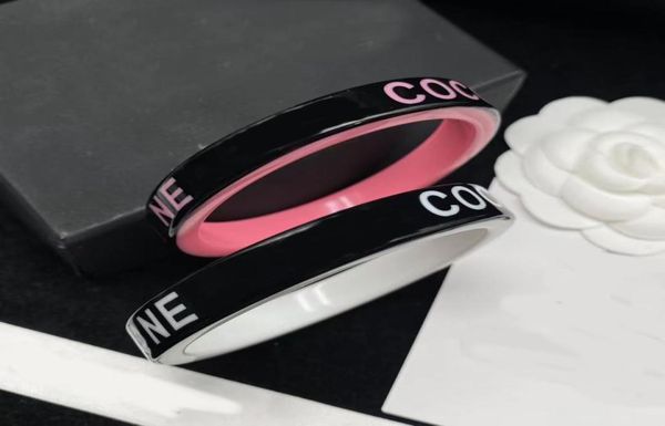 

new 2022 fashion eastbourne tennis bracelet women cloisonne enamel pulseira acrylic resin designer bracelet party birthday gift je8916912, Black