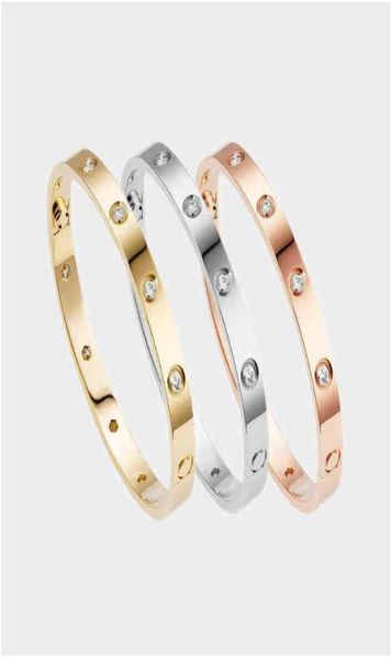 

high end luxury screwdriver love bracelet bangle fashion cuff bracelet 316l stainless steel plated 18k gold jewelry2488035, Black