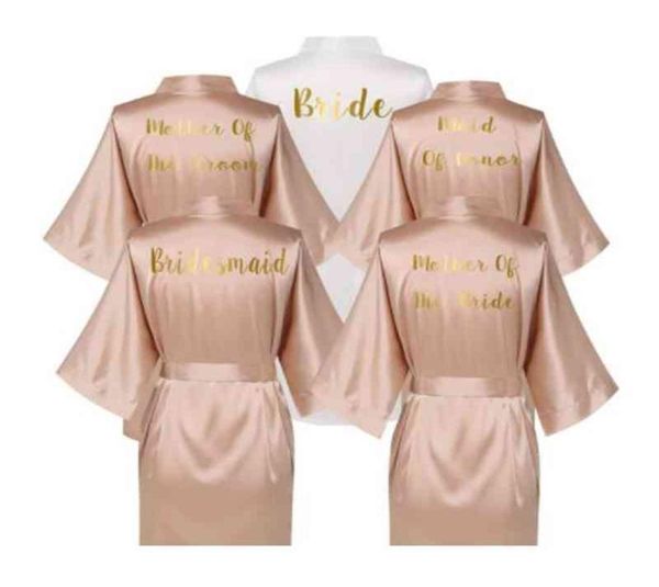 

rose gold satin silk bride robe wedding robe bridesmaid bride dressing gown bridesmaid robes6708641, Black;red