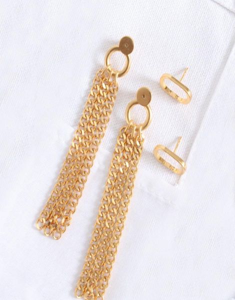 

fashion tassel charm earrings aretes for women party wedding lovers gift jewelry engagement with box hb5307210416, Silver