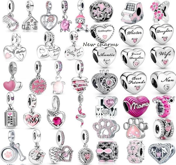 

new charms beads love mom heart split dangle pendants fit original bracelet diy women jewelry gift1161977, Bronze;silver