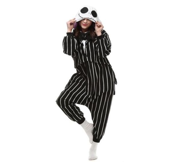 

pumpkin king jack skellington women and men kigurumi polar fleece costume for halloween carnival new year party welcome drop shipp6203152, Black;red