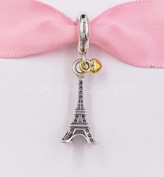 

andy jewel 925 sterling silver beads eiffel tower pendant charm fits european pandora style jewelry bracelets necklace 7913024074361, Black