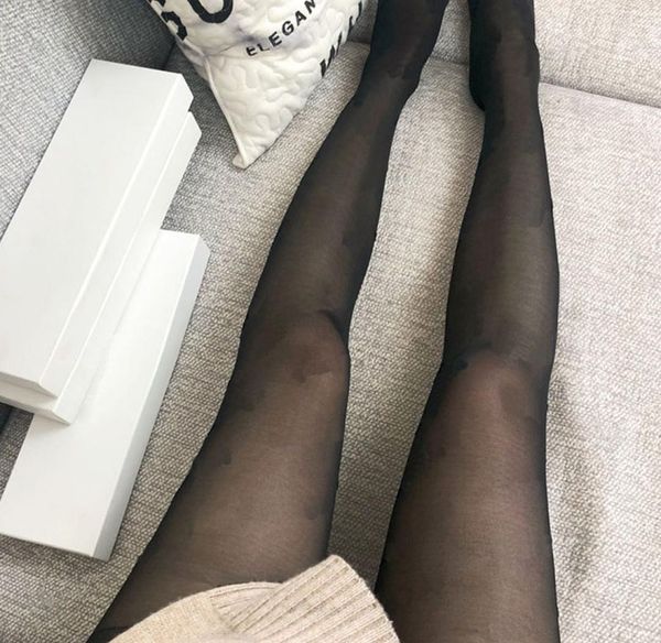

personality letter flocking stockings socks fashion night club party women tights mesh black stocking for ladies5660511, Black;white