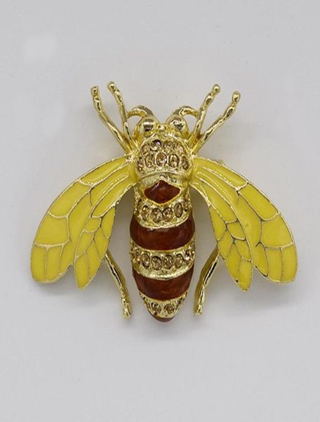 

whole brooch rhinestone enamel honey bee fashion pin brooches jewelry gift c1017098412472, Gray