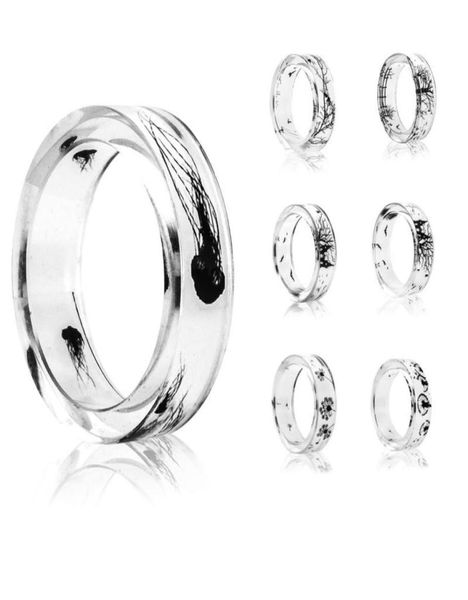 

cluster rings fashion transparent finger ring handmade jellyfish pattern resin band wedding jewelry gifts2493154, Golden;silver