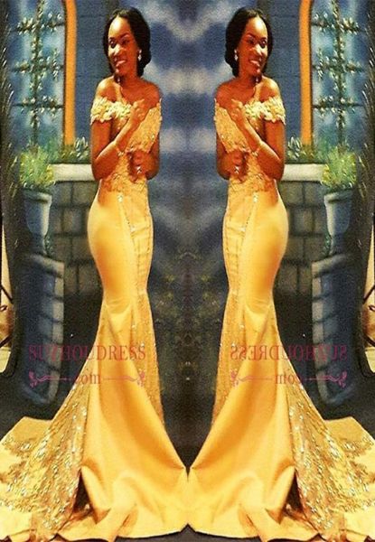 

2023 african nigerian yellow mermaid prom dresses off shoulders lace sequined satin evening prom gowns ba8405 gb1109s6693236, Black