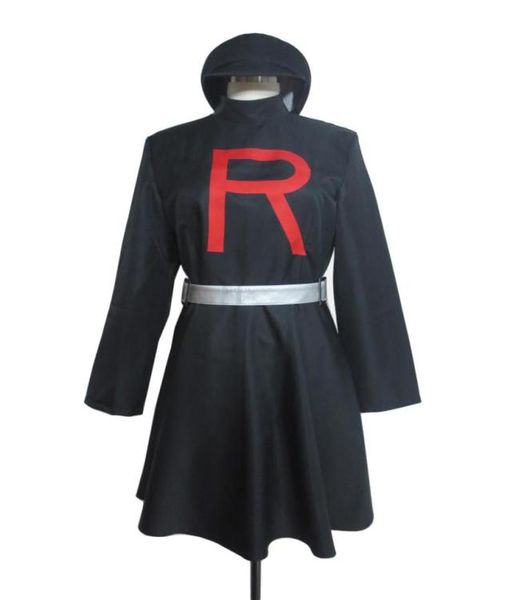 

team rocket female black dress cosplay costume01234563782431
