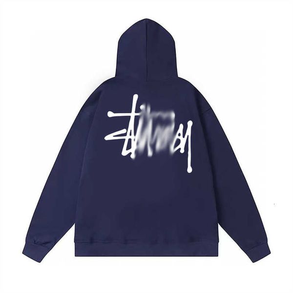 

mens designer st stussys hoodies doll sweater no.8 bowling streetwear luxury letter printed hooded windbreaker classic hoody sports jumper e, Black