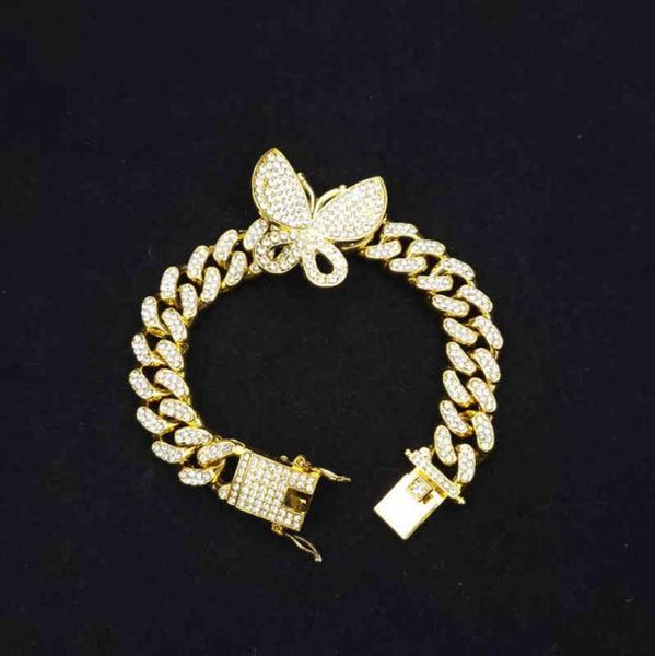 

jewelry fashion inlaid bracelet smart big butterfly cuba inlaid diamond bracelet17522601751437, Golden;silver